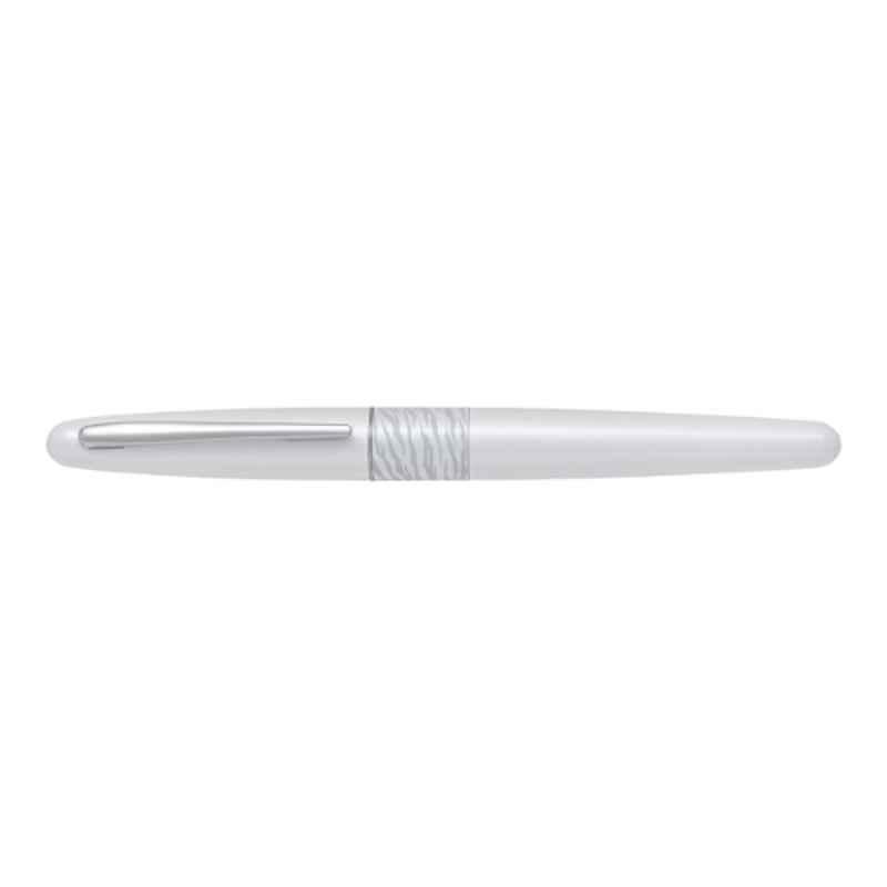 Pilot 07 BL MR2 Stainless Steel & Brass Blue Fine White Tiger Design Body Roller Ball Pen, 120 W (Pack of 10)