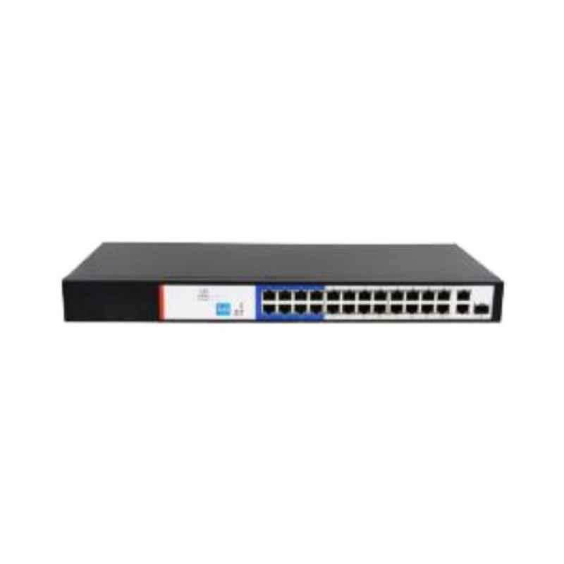 CP Plus Surveillance 24 Ports AI Poe Switch, CP-ANW-HP24G2F1-25