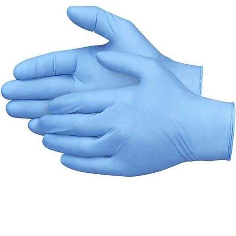 Control D Large Blue Disposable Nitrile Hand Examination Gloves, CDN50 (Pack of 50)