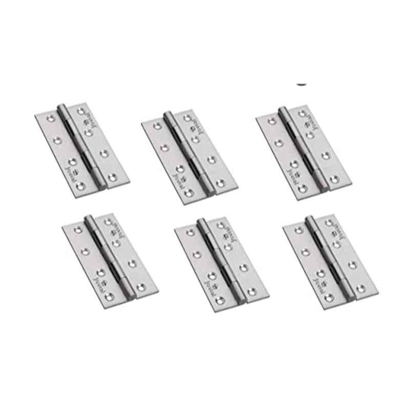 Jovial Lacier 4 inch 14G Stainless Steel Satin Matt Finish Door & Window Butt Hinges (Pack of 6)