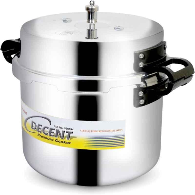 Decent Jumbo 20L Aluminium Silver Outer Lid Pressure Cooker, DECPT0020L