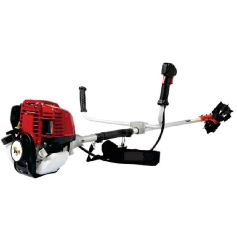Latson BX-50 2.1 HP 4 Stroke 50cc Engine Operated Side Pack Brush Cutter with Tiller Attachment, 80T & 3T Blade, MTAK-EN-BR-4093
