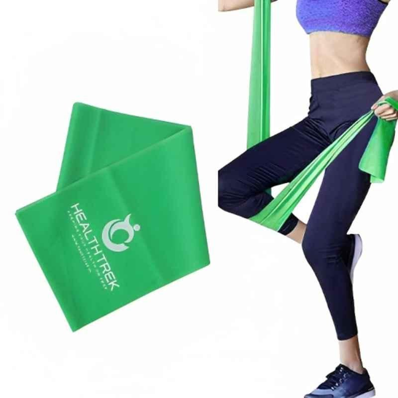 Healthtrek 0.3mm Light Green Fitness Resistance Band for Physiotherapy, 2023FRB03MM