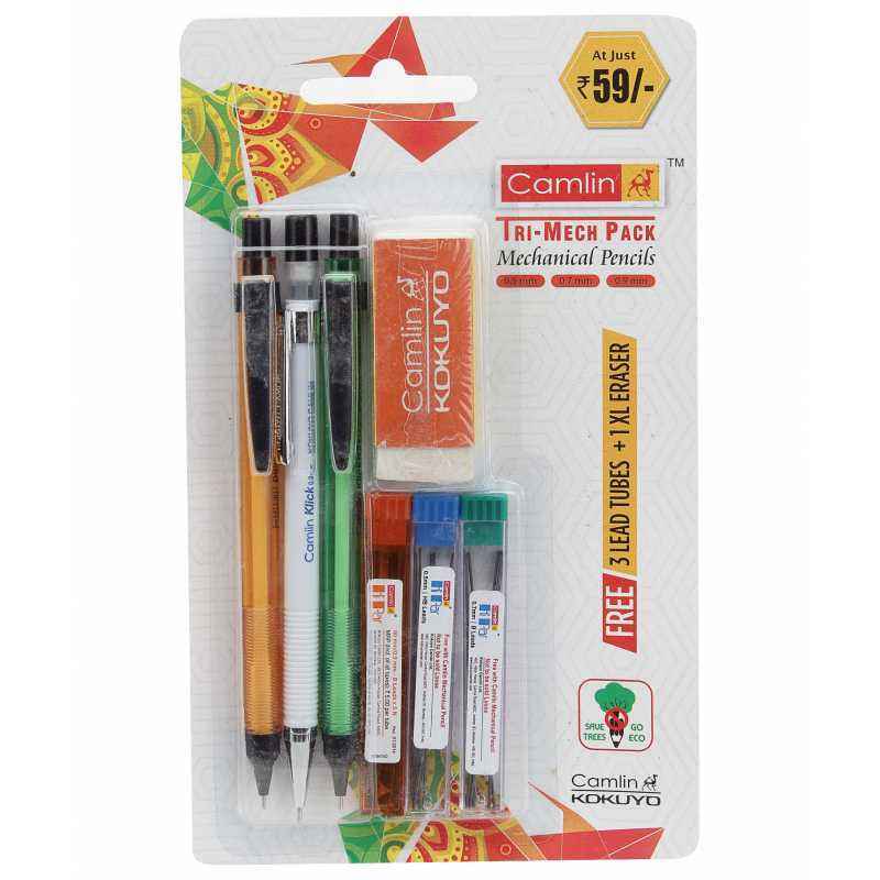 Camlin Tri Mech Pencils Set with Free Leads, 6800114