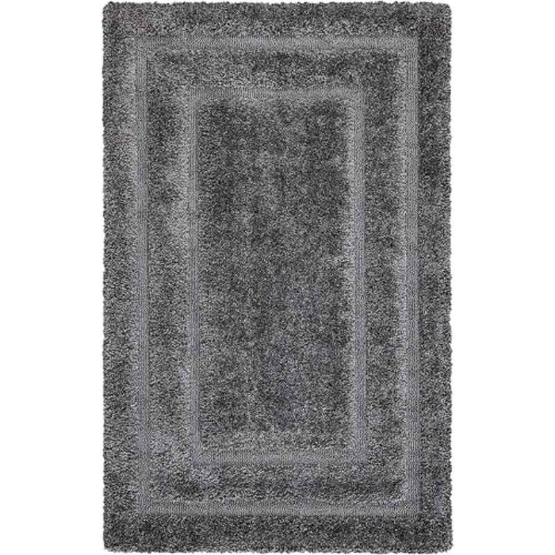 Carpetify 3x5ft Grey Rectangular Box Shaggy Carpet, 1224YR1VOZO