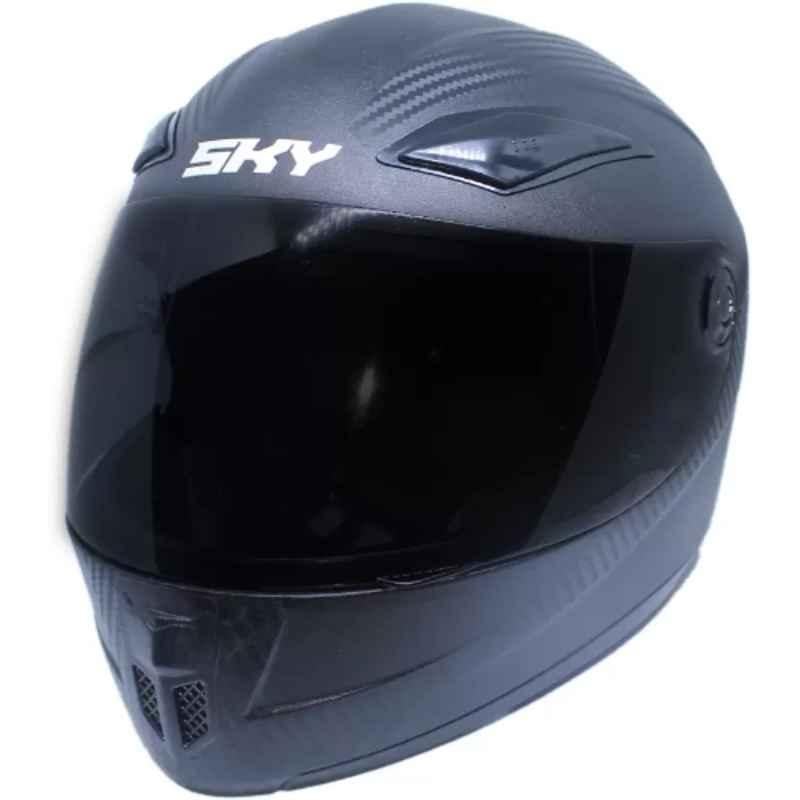 Formulate SKY ABS Black  Full Face Motorcycle Helmet for Men & Women, Size: Large