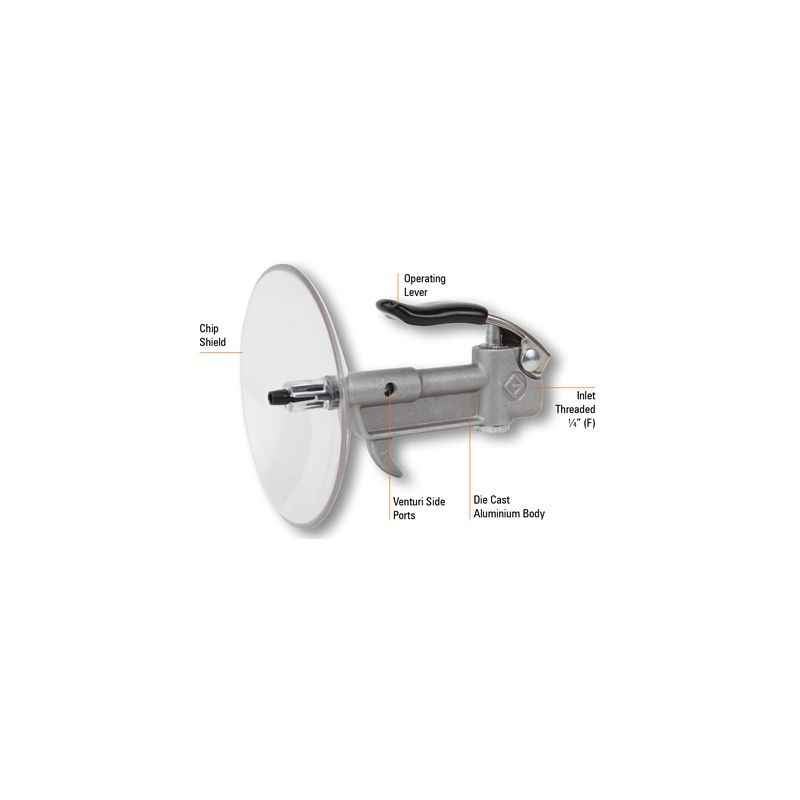 Groz Pro Series Lever Air Blow Gun with 4 Inch Shield Protective Nozzle, LAG/PS/1-4/BSP
