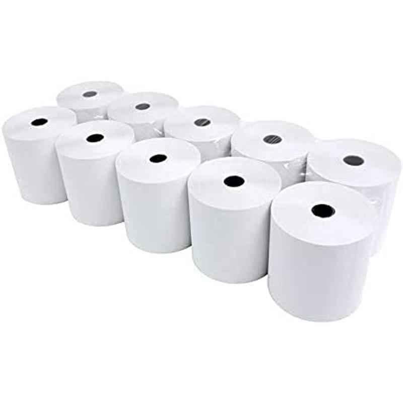 MME OKHDS04 50m 80mm White Machine Thermal Paper Roll, TPR3 (Pack of 10)