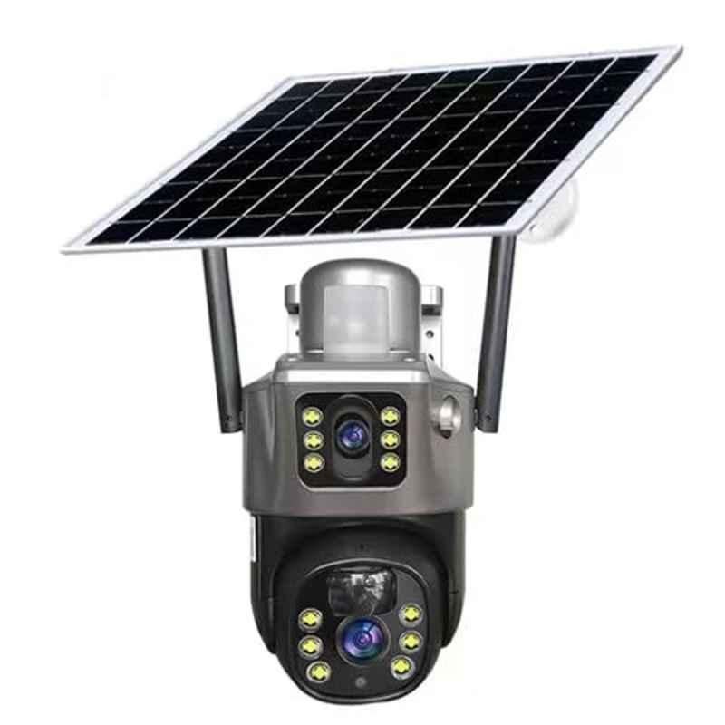 Smars 2MP Black 4G Sim Enabled Solar Chargeable Camera with Voice Monitor, Cloud Storage, 360 deg Rotate, PIR Detection & Smart IR Camera for Parking & Detection Alarm