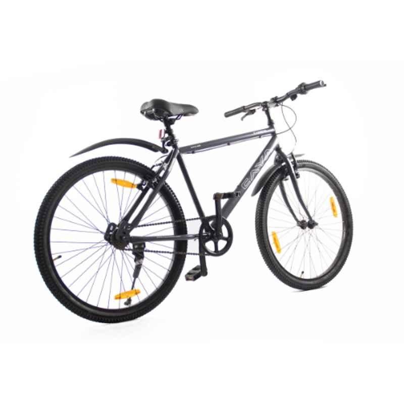 Caya Carbon-26 17.5 inch Steel Matt Charcoal Single Speed Hybrid Adult Cycle, Tyre Size: 26 inch