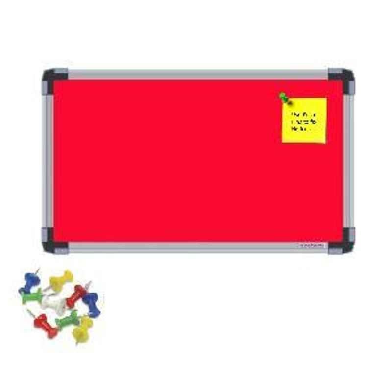 Nechams 4'x3' Fabric Notice Board Economy Series Maroon FABMRN43UF