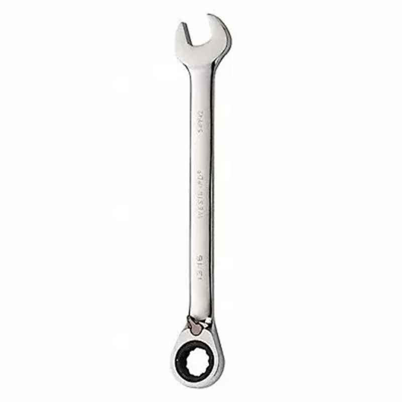 Westward 11-1/2 inch Alloy Steel Chrome Ratchet Wrench, 54PP42