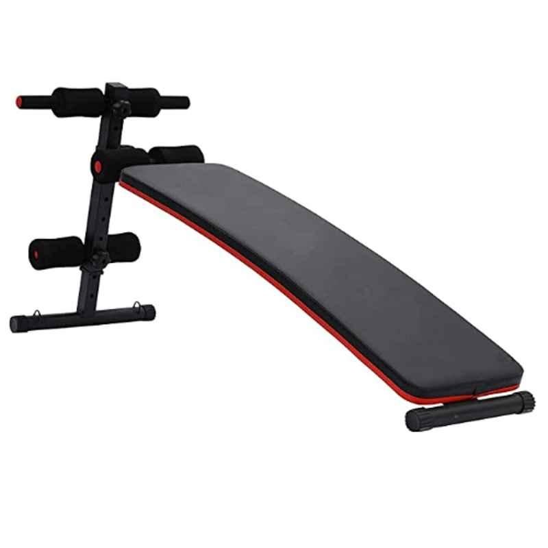 IBS 130kg Iron Black & Red Abdominal Cruncher Exercise Sit Up Bench
