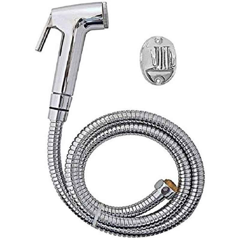 Logger ABS Chrome Finished Health Faucet with Stainless Steel Flexible Hose Pipe