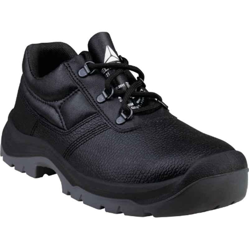 Delta Plus JET3 S1 SRC Black Pigmented Split Leather Work Safety Shoes, Size: 40