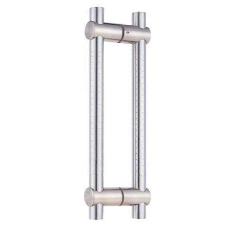 Smart Shophar 2 Pcs 12-18inch Stainless Steel Silver Fargo Adjustable Glass Handle Set, SHA40PH-FARG-ADJSL18-S1 (Pack of 2)