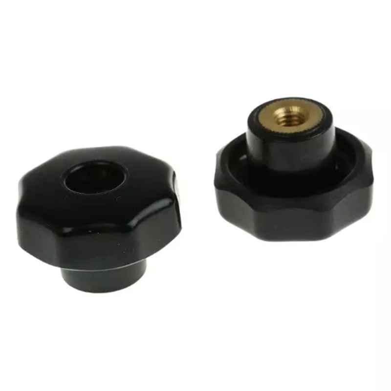 RS Pro M6 Black Multiple Lobes Clamping Knob, 686193
