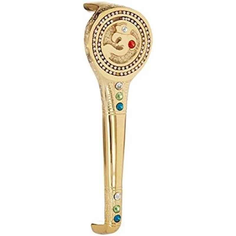 Smart Shophar 8 inch Brass Gold Om Pull Handle, SHA10PH-OM-GL08-P1
