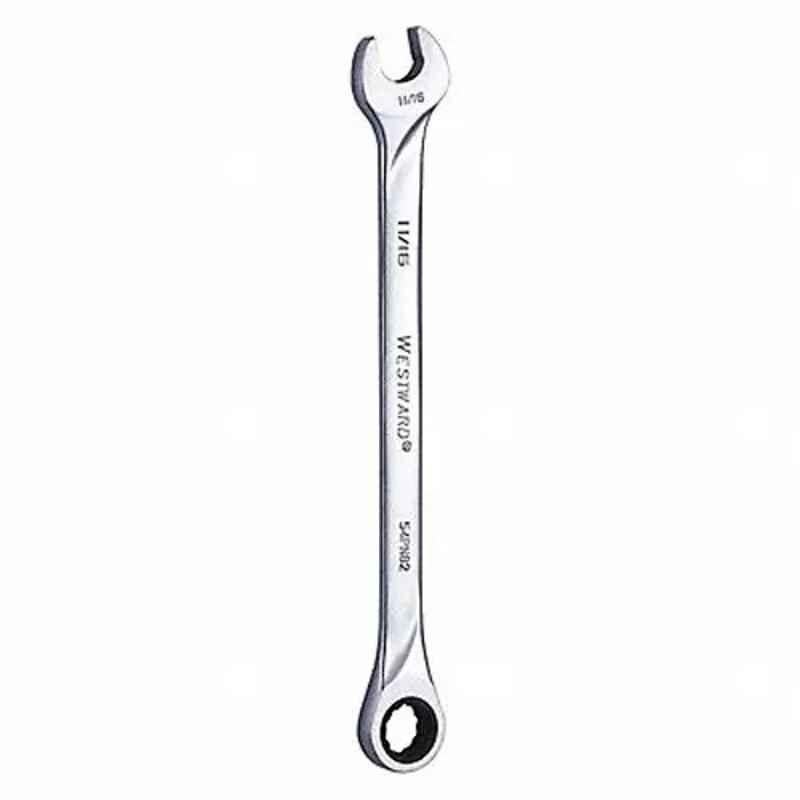 Westward 10-3/4 inch Alloy Steel Chrome Ratchet Wrench, 54PN82