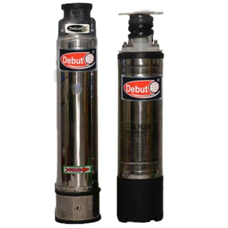 Debut 1HP 8 Stage Pure Copper Oil Filled Submersible Pump with 1 Year Warranty, Head: 80-120 ft