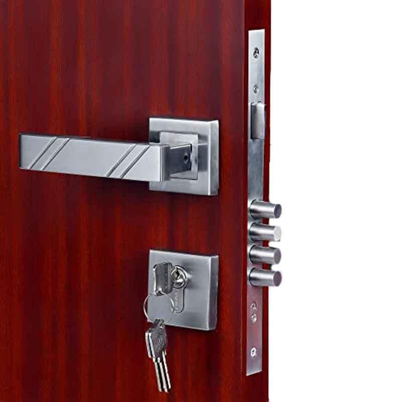 Handle Waala Rose Altis Stainless Steel Silver One Side Key Mortise Door Lock Set