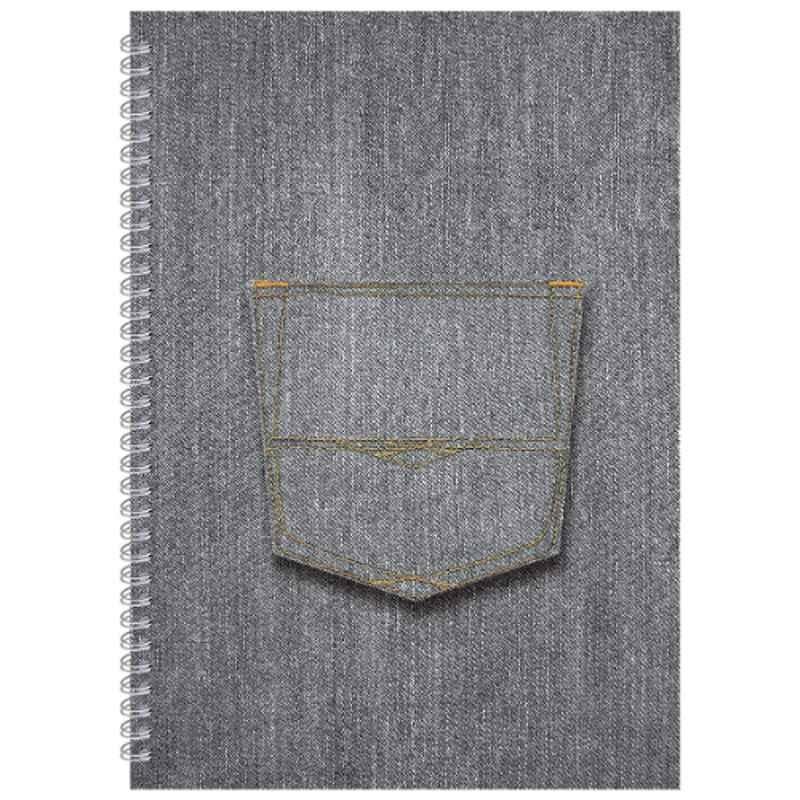 Navneet Denim Youva A4 172 Pages Assorted Colour Wiro Bound Single Line Long Notebook, 23716