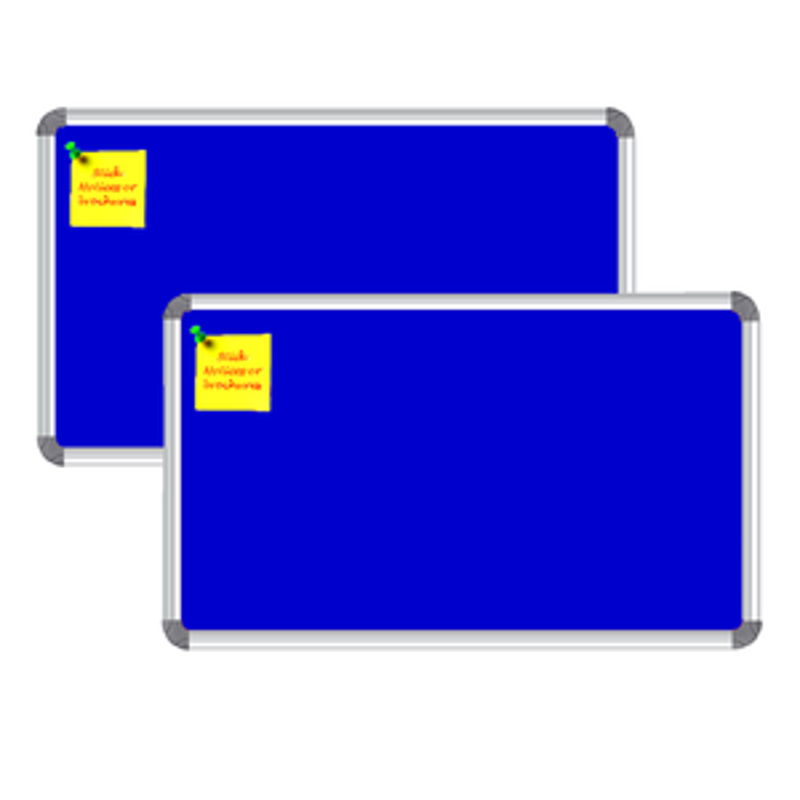 Nechams Notice Board Deluxe Combo Pack of 2 units Color Blue NBBLU21UF2PK