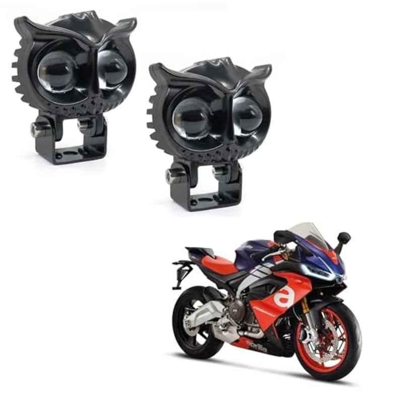Kozdiko 2 Pcs Yellow & White Owl Eye Shape LED Amber Fog Light Set for Aprilia RS 660