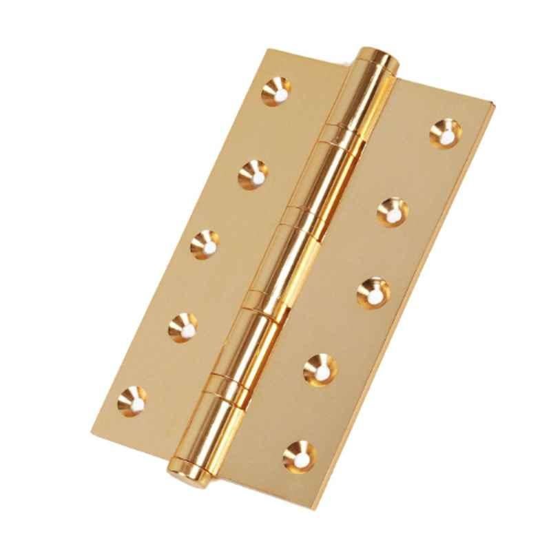 Smart Shophar 4x1.5x3 inch Brass Gold Bearing Hinge, SHA10HG-BEAR-GL4X1.5X3-P1 (Pack of 6)