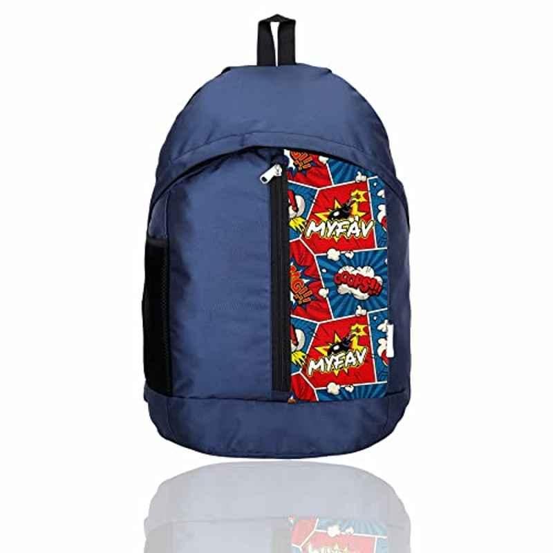 My Fav 25L Polyester Navy Blue Laptop Backpack, MFB0129