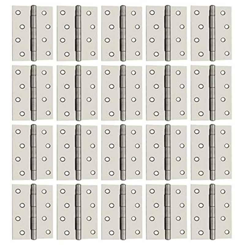 Screwtight 4 inch Iron Self Coloured Door & Cabinet Butt Hinge, S170106SC-20 (Pack of 20)