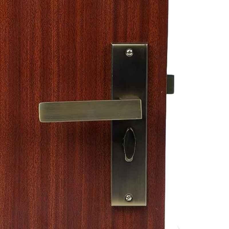 Homexpert LB10003 8 inch 60mm Stainless Steel Antique Brass Finish Cylindrical Plate One Side Key Mortise Door Lock Set