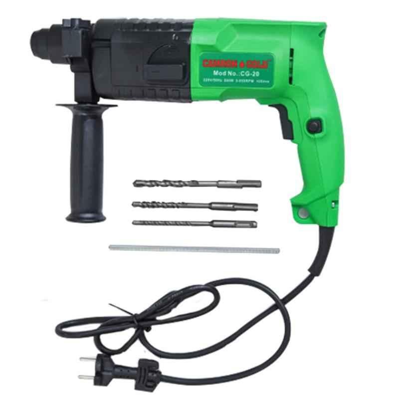 Camron CG-20 500W 850rpm 20mm Gold Hammer Drill with 3 Pcs Drill Bit, I001177