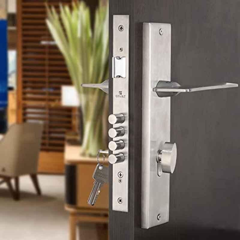 Voltizi Bentley 10 inch Stainless Steel 304 Matt Finish CY Plate Mortise Door Lock Handle Set