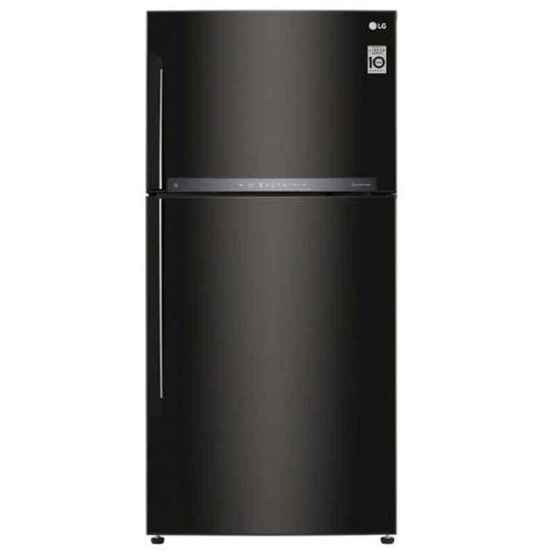 LG 603L 3 Star Black Steel Frost Free Double Door Refrigerator, GR-H772HXHU