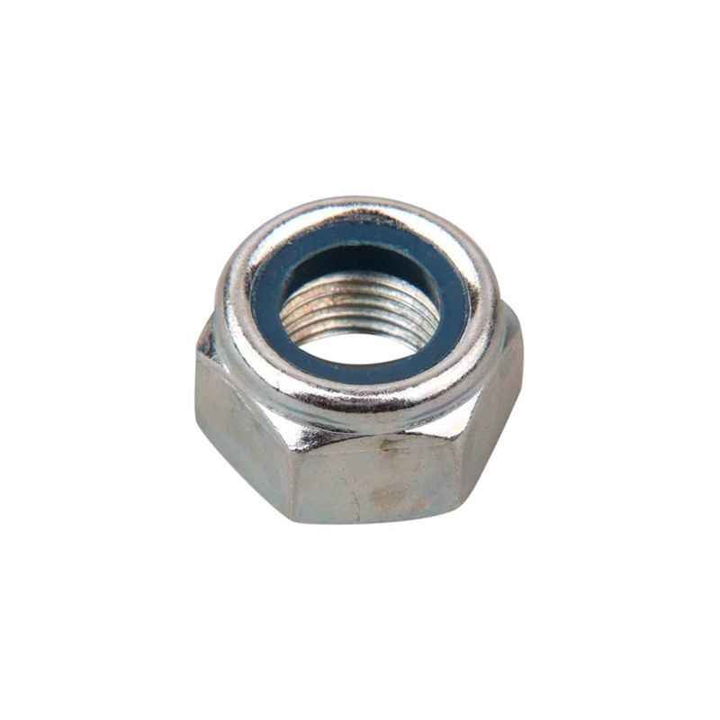 Unbrako M20 Duly White Zinc Plated Blue Ring Hexagonal Nylock Nut, 630456