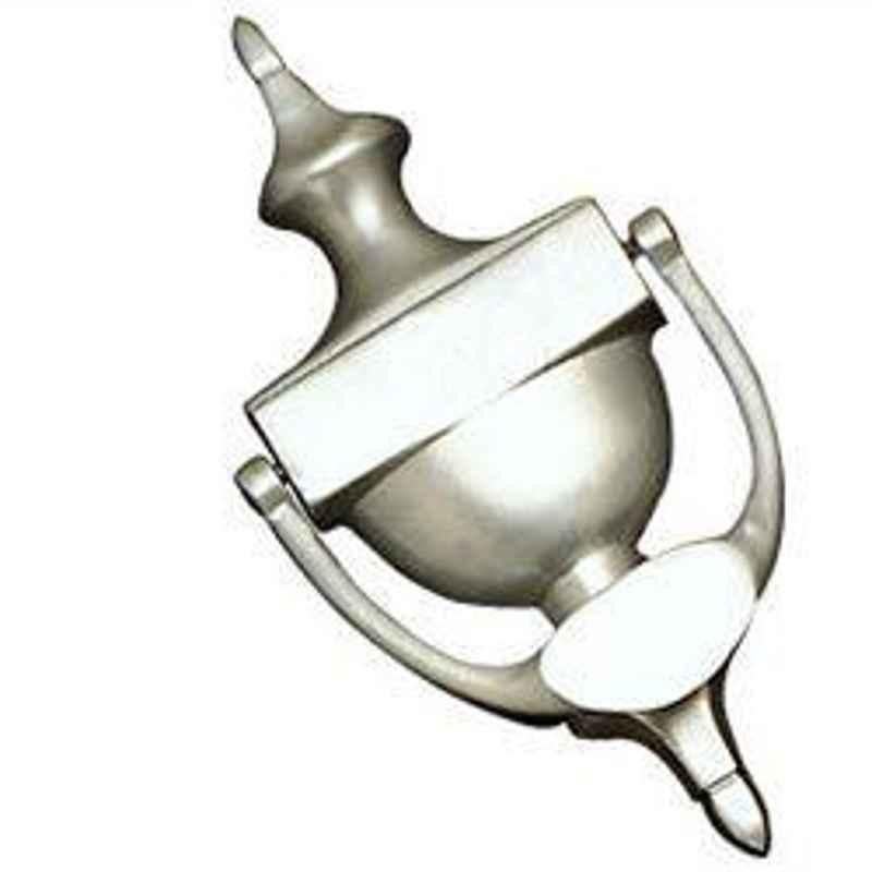 Smart Shophar 6 inch Brass Nickel Silver Victoria Door Knocker, SHA10DK-VICT-NS06-P1
