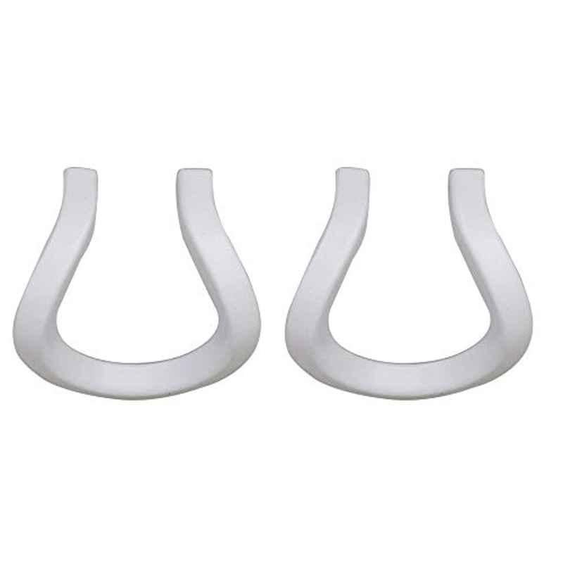 Aquieen Malleable White Kadi for Drawer & Cabinets, KN-853 (Pack of 2)