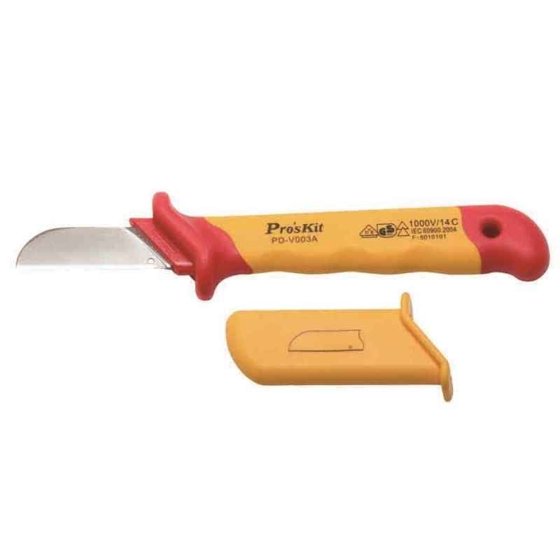 Proskit PD-V003A VDE 1000V Insulated Straight Blade Cable Knife 50x180mm