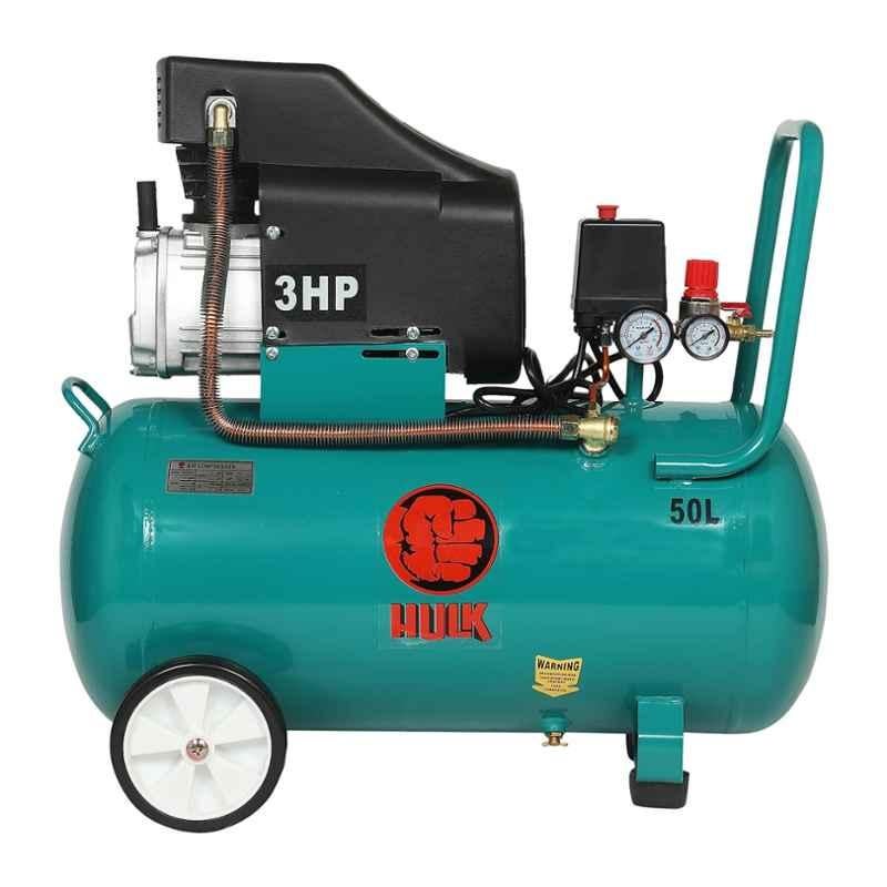 HULK 50 Litre 3HP Oil Free Corded Electric Portable Air Compressor, ACA50