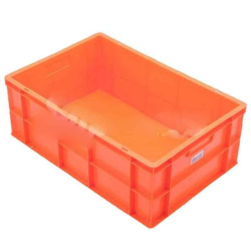 Supreme 565x365x215mm 45L Plastic Orange Rectangular Material Handling Crate, SCL-604022