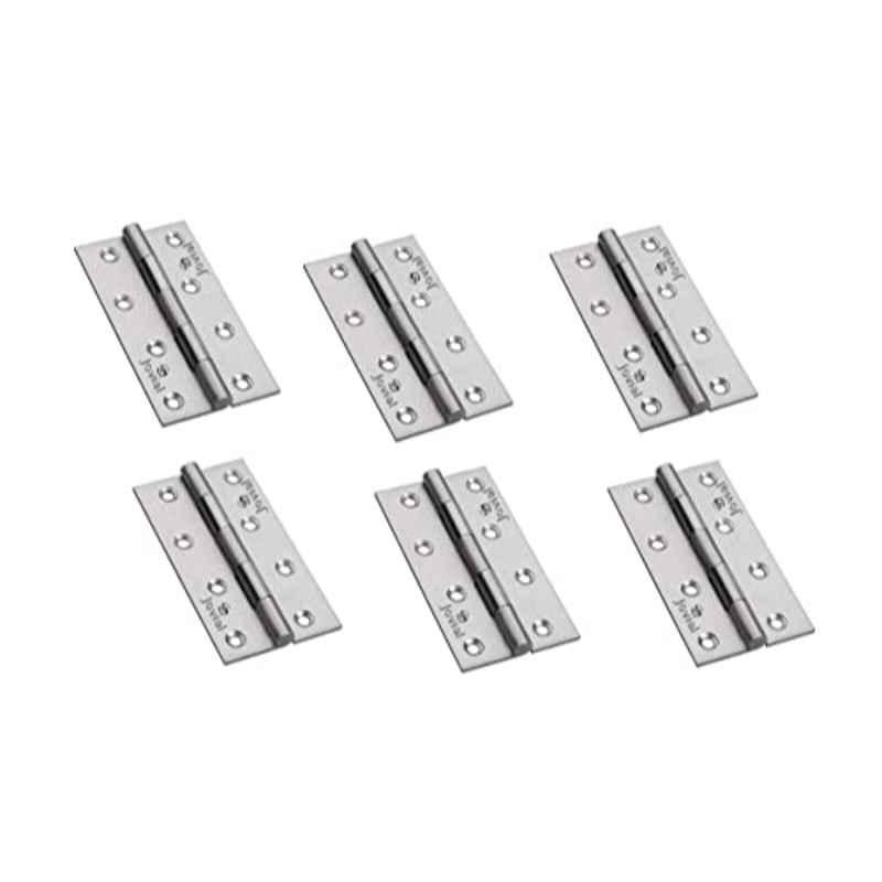 Jovial Lacier 3 inch 12G Stainless Steel Satin Matt Finish Door & Window Butt Hinges (Pack of 6)