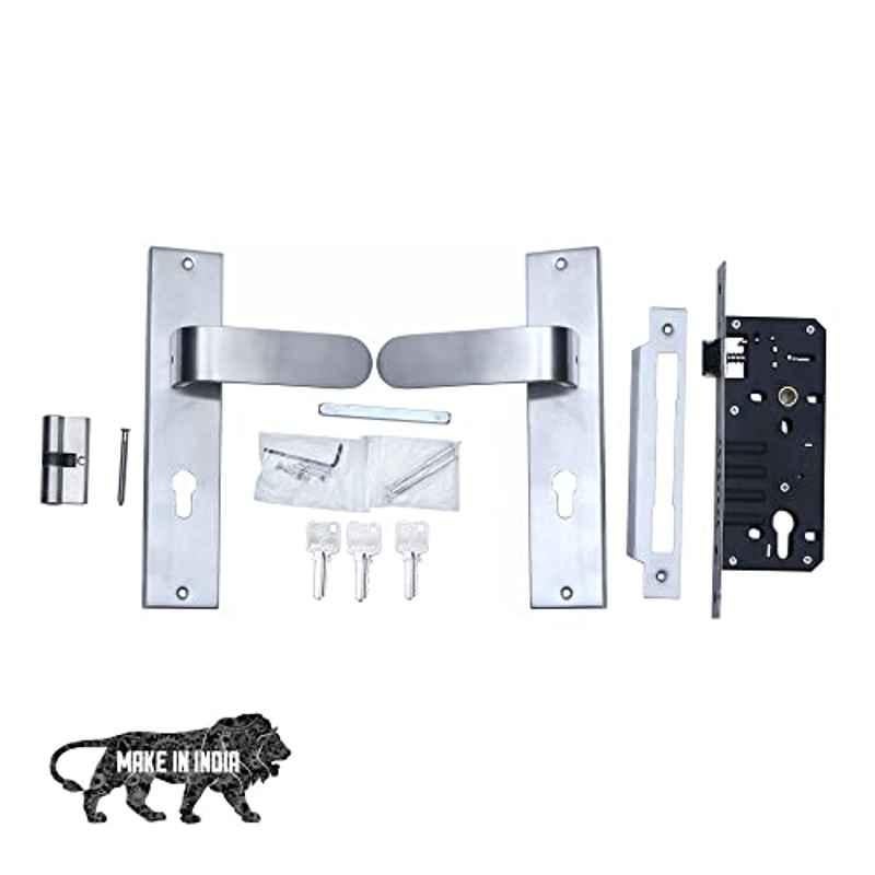 Voltizi Chetak 10 inch â€ŽStainless Steel 304 Matt Finish Mortise Door Lock with Door Handle Lock Set