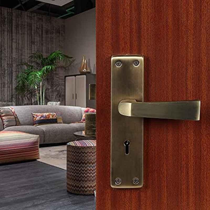 Voltizi 8 inch Stainless Steel Antique Matt Finish Key Plate Mortise Door Lock Handle Set, VZ-8ky-1
