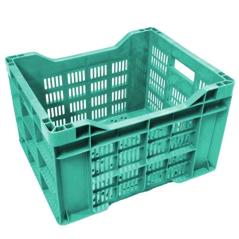 Xela 041 40x31x24cm Plastic Green Multipurpose Heavy Duty Portable Crate