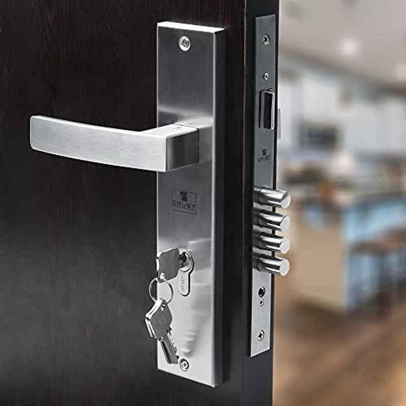 Voltizi 10 inch Stainless Steel 304 Matt Finish Mortise Door Lock Handle Set with Both Side Key, LB-10001