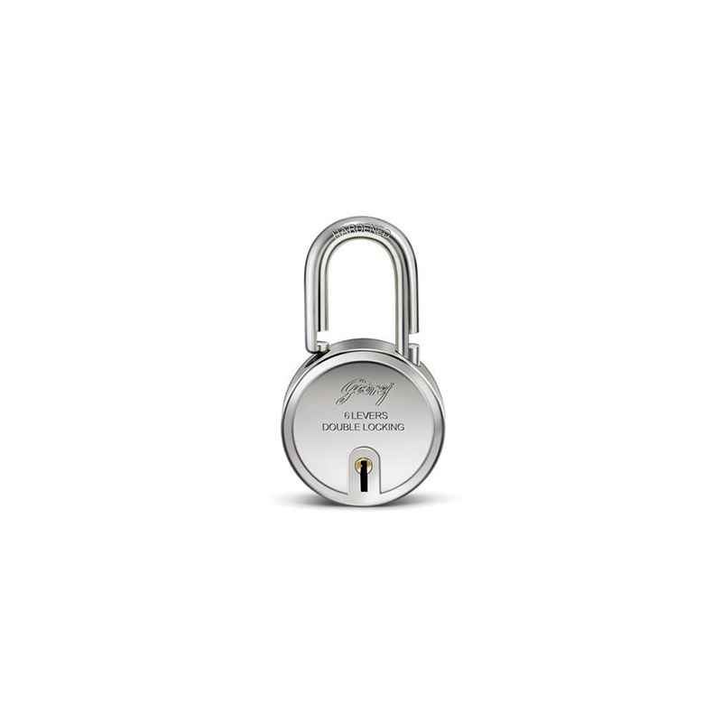 Godrej 6 Levers Round Padlock with 3 Keys, 8148