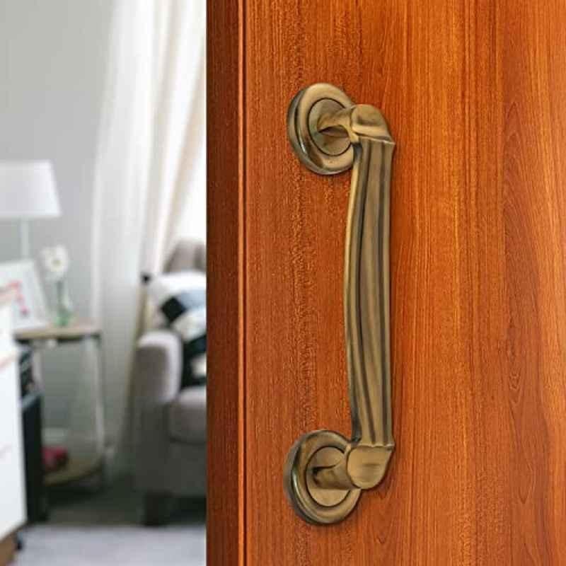 Screwtight Line 10 inch Brass Antique Finish Door Pull Handle(Pack of 2)