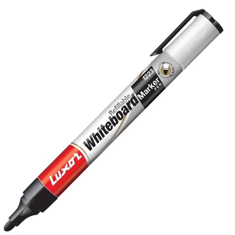 Luxor 1223 Refillable Black Whiteboard Marker (Pack of 10)