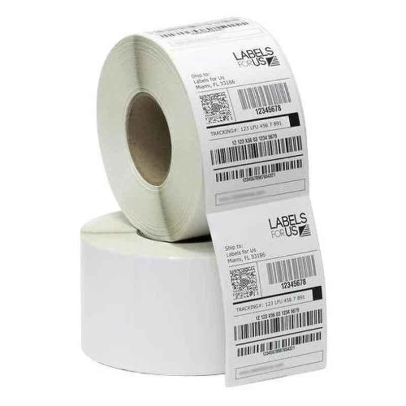 LabelKart 75x125mm Paper White Direct Thermal Label Roll